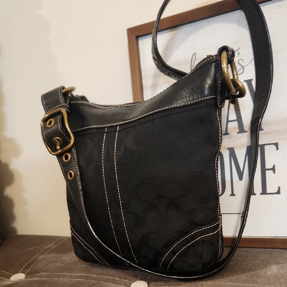 Coach Signature Canvas/Leather Crossbody